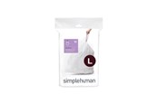 Rengøring - Simplehuman Kode L skræddersyede affaldsposer, pakke med 20, hvid - CW0405