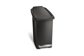 Affaldssortering - Simplehuman 10L slank pedalspand, sort plastik - CW1329