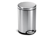 Affaldssortering - Simplehuman 4,5L rund pedalspand, børstet stål - CW1852CB