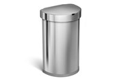 Affaldssortering - Simplehuman 45L halvrund sensor skraldespand, børstet - ST2009