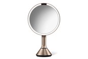 Makeupspejl - Simplehuman Sensor spejl med touch-kontrol lysstyrke og dobbelt lysindstilling, rosenguld - ST3053