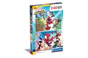 Puslespil - Clementoni Jigsaw Puzzle Super Color Spidey and His Amazing Friends 2x60pcs. Floor - 21625