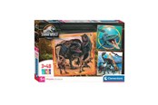 Puslespil - Clementoni Jigsaw Puzzle Super Color Square Jurassic World 3x48pcs. Floor - 25314