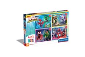 Puslespil - Clementoni Jigsaw Puzzle 4in1 Spidey and His Amazing Friends Floor - 21528