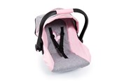Dukke, bamse og udstyr - Bayer Design Deluxe Car Seat with Canopy for Dolls  - Grey/Pink (67933AA) - 67933AA