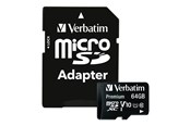 Hukommelseskort - Verbatim Premium microSD/SD - 90MB/s - 64GB - 44084