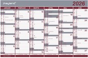 Calendar - Mayland Kontorkalender Dobbelt halvårskalender 2026 - 26063000