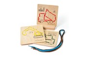 Puslespil - Bigjigs Wooden Puzzle by Numbers - Construction 8 pieces. Wood - 34049