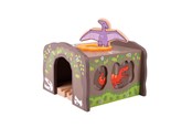 Trælegetøj - Bigjigs Wooden Dino T-Rex Train Tunnel - BJT244