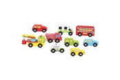 Trælegetøj - Bigjigs Wooden Vehicles 9 pcs. - BJT060