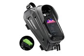 Cykeltilbehør - Rockbros B68 Bike Pannier for Frame - Armored - with Phone Pocket and Cover - 1.7L - Black - Rockbros-B68