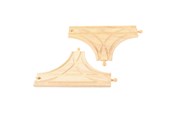 Trælegetøj - Bigjigs Wooden Rails - T-junction 2 pcs. - BJT108