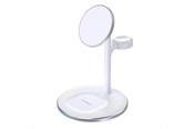 Mobil - Adaptere & Opladere - Choetech Wireless charger  with stand 2in1 (white) - T585-F