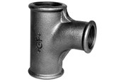 Gevindfittings - +GF+ strømtee 90° sort reduceret 3/4-1/2'' - 770131116