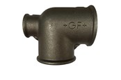 Gevindfittings - +GF+ tee 90° sort reduceret 2-2-1 1/2'' - 770130196