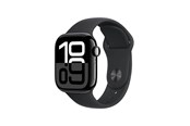 Smartwatch & Sportsur - Apple Watch Series 10 GPS + Cellular 42mm - Jet Black Aluminium Case with Black Sport Band - S/M - MWX63QN/A