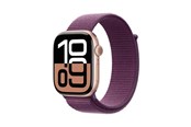 Smartwatch & Sportsur - Apple Watch Series 10 GPS + Cellular 42mm - Rose Gold Aluminium Case with Plum Sport Loop - MWXC3QN/A