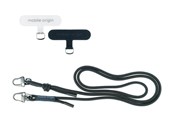 Mobil - Andet Tilbehør - Mobile Origin Lanyard rope 6 mm - Black - 82 - 163cm - LYR-UNI-BLK