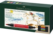 Skrive- og Tegneværktøjer - Faber-Castell Pitt Artist Dual marker box of 5 ass - 162005