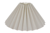 Lamper - Alpe Design Plisseret lampeskærm hvid hør 18 cm - 4141802