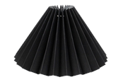 Lamper - Alpe Design Plisseret lampeskærm sort hør 21 cm - 4142141