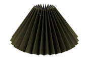 Lamper - Alpe Design Plisseret lampeskærm olivengrøn hør 23 cm - 4142338