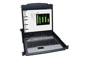 Skærm - 19" Tripp Lite 8-Port Rack Console KVM Switch w/19" LCD & 8 PS2/USB Cables 1U - KVM console - 19" - B020-U08-19-K