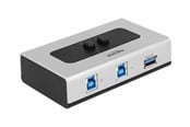 USB hub - DeLOCK Switch USB 3.0 2 port Manual Bidirectional USB hub - 2 ports - Sort - 87667