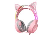Hovedtelefoner/headset - ONIKUMA Gaming headphones X15Pro Pink Cat's Ears - X15PROP with cat ear