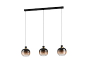 Lamper - EGLO OILELLA langbordspendel, sort/brun/transparent - 99615