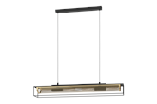 Lamper - EGLO NOHALES pendant light,  black, brass - 43788
