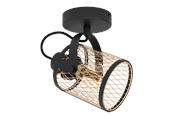 Lamper - EGLO DELLOW spot, sort/messing - 43531
