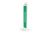 Skærmholder - Compulocks BrandMe stand - for LCD display - brandable with large base plate - white - 140WLBPW