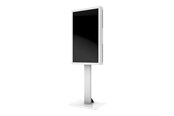 Vægbeslag, AV-Beslag & AV-Møbler - HI-ND Floorstand Glass stand - adjustable - for digital signage LED panel - with casing - white - Max - recommended for 50" - FS5012-5101-01
