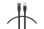 Netværkskabel - Baseus Cat 6 UTP Ethernet RJ45 Cable Flat 1m black - Sort - 1m - PCWL-B01