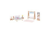 Dukke, bamse og udstyr - Goki Wooden Doll Furniture Bedroom 18pcs. - 51468