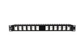 Netværkstilbehør - TRENDnet TC-KP24SA - patch panel - 1U - 19" - blank angled keystone shielded - TAA Compliant - TC-KP24SA