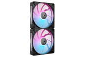 Kabinet Køler - Corsair iCUE LINK RX140 MAX RGB (2-pack) - Kabinet køler - 140mm - Sort med RGB LED lys - 36 dBA - CO-9051036-WW