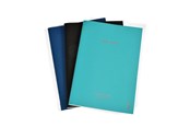 Blokke, Formularer & Notesbøger - KOZO Skrivehæfte A5 3-pak. Lin.  Navy|Steel Blue|Black - 321702