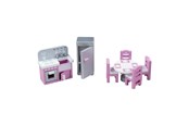 Dukker & Tilbehør - Tidlo Wooden Dollhouse Furniture Kitchen 9 pieces. - T0224