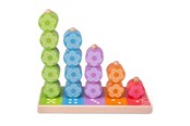 Babylegetøj - Bigjigs Wooden Stacking Game Flowers 16 pcs. - BB090