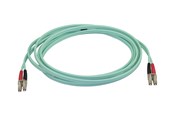 Netværkskabel - StarTech.com Aqua OM4 Duplex Multimode Fiber - 3m/ 9 ft - 100 Gb - 50/125 - OM4 Fiber - LC to LC Fiber Patch Cable (450FBLCLC3) - network cable - 3 m - aqua - Blå - 3m - 450FBLCLC3