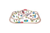 Trælegetøj - Bigjigs Wooden Train Set City and Country 101 pieces. - bjt015