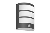 Lamper - Philips Python udendørs væglampe med sensor, 6W, 2700K, antracit - 929003188001