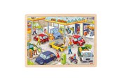 Puslespil - Goki Wooden Jigsaw Puzzle Gas Station 96 pcs. Wood - 57337