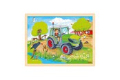 Puslespil - Goki Wooden Jigsaw Puzzle Tractor 96pcs. Wood - 57326
