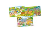 Puslespil - Goki Wooden Jigsaw Puzzle Animals Set of 3 Wood - 57377