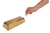 Boligindretning - Kikkerland Ceramic Gold Bar Coin Bank (PB17) - PB17