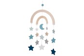 Babylegetøj - Goki Wooden Baby Mobile Starry Sky Blue - 52876
