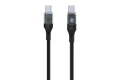 USB kabel - FIXED LED Display - 100W - USB-C <-> USB-C - 2.0m - Sort - FIXDD-CC2-BK